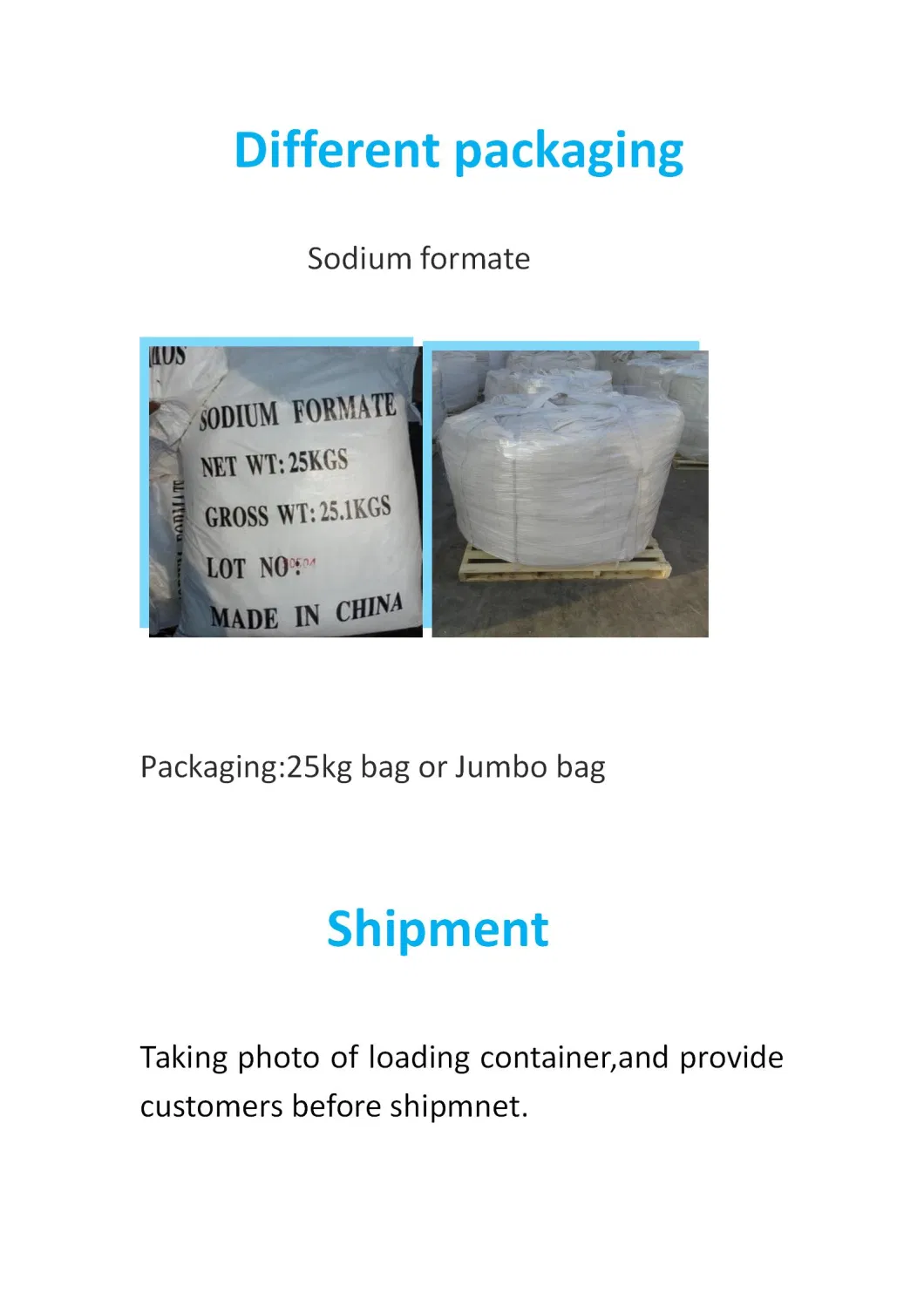 Sodium Formate 92% 95%98% for Leather Industry